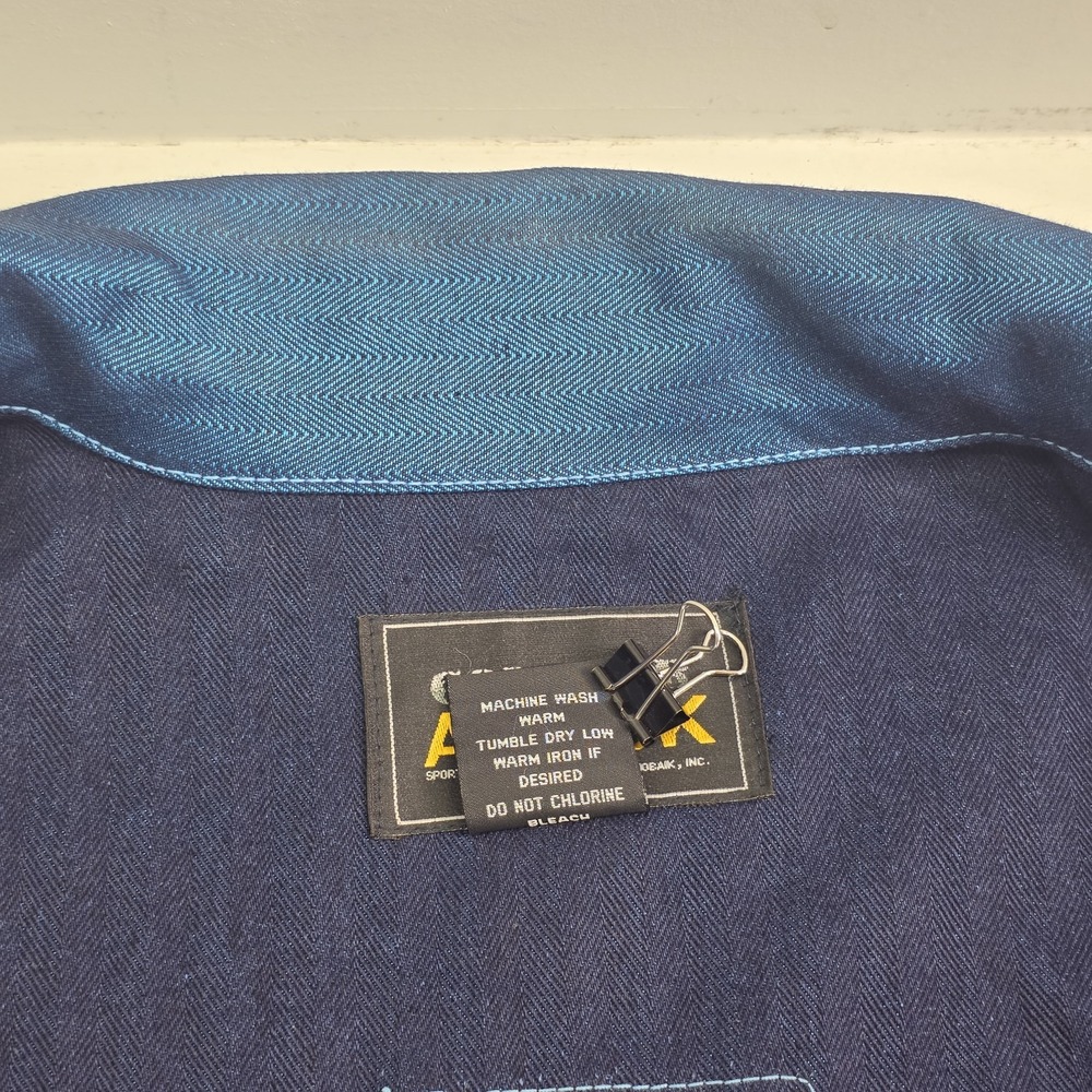 Vintage Counter Attack Denim‎ Jacket Metallic Blue Streetwear Men's XL Rare EUC - Picture 9 of 16